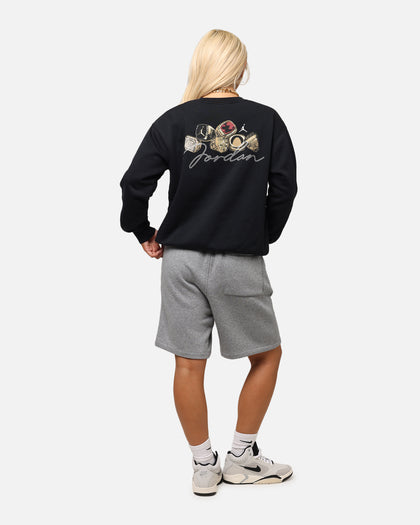 Jordan Women's Jumpman Brooklyn Fleece Graphic Crewneck Black/Sail