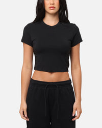Nike Women's Sportswear Chill Knit Crop T-Shirt Black/Black