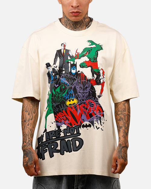 Freeze Max DC Batman We Are Not Afraid 'Troublemakers' T-Shirt Eggshell