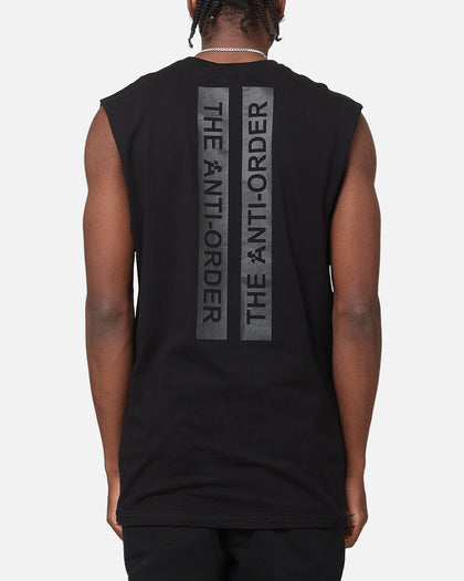 The Anti Order A Logo Merch Oversized Muscle T-Shirt Black/Black