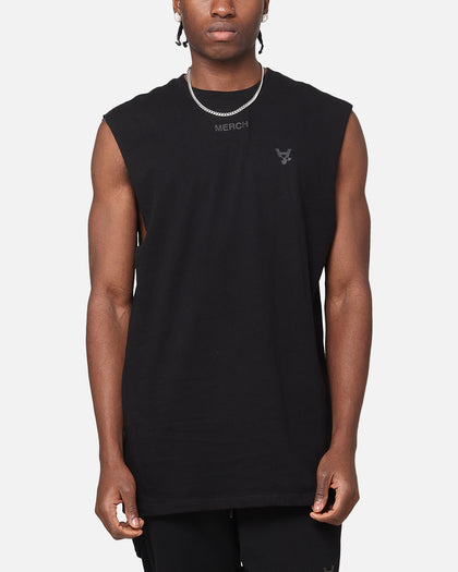 The Anti Order A Logo Merch Oversized Muscle T-Shirt Black/Black