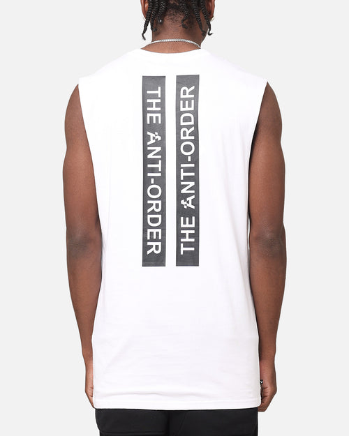 The Anti Order A Logo Merch Oversized Muscle T-Shirt White/Black