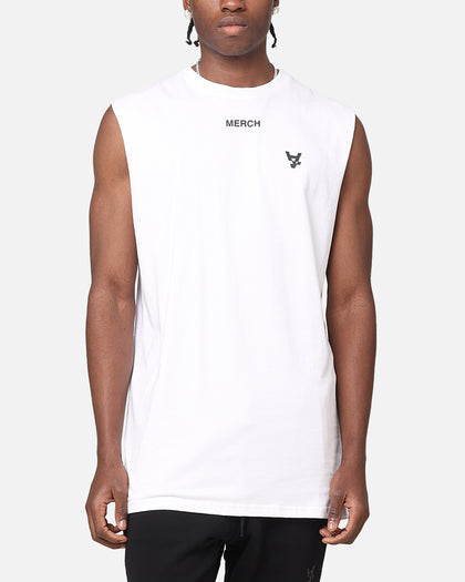 The Anti Order A Logo Merch Oversized Muscle T-Shirt White/Black