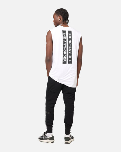 The Anti Order A Logo Merch Oversized Muscle T-Shirt White/Black