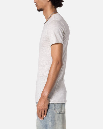 MNML Sheer Knit Bias Cut T-Shirt Grey