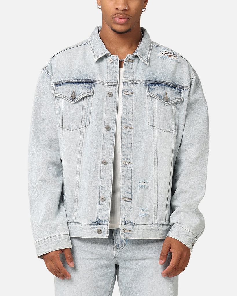 Saint Morta Denim Trucker Jacket Light Blue Denim Culture Kings NZ