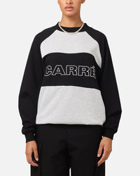 Carre Panel Raglan Crewneck Black/Grey Marle