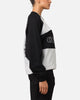 Carre Panel Raglan Crewneck Black/Grey Marle