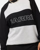 Carre Panel Raglan Crewneck Black/Grey Marle