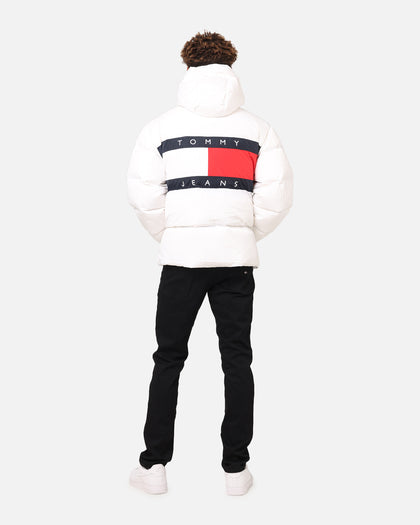 Tommy Jeans TJM Flag Back Puffer Jacket White