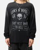 Guns N Roses Next Door To Hell Long Sleeve T-Shirt Washed Black