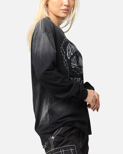 Guns N Roses Next Door To Hell Long Sleeve T-Shirt Washed Black