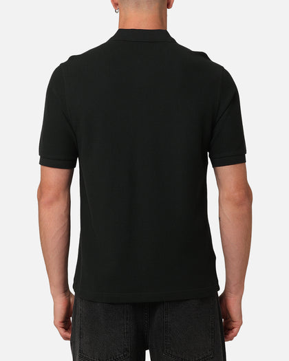 Fred Perry Panelled Button Through Polo Shirt Green