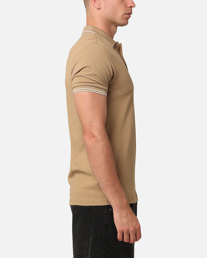 Fred Perry Twin Tipped Polo Shirt Warm Stone