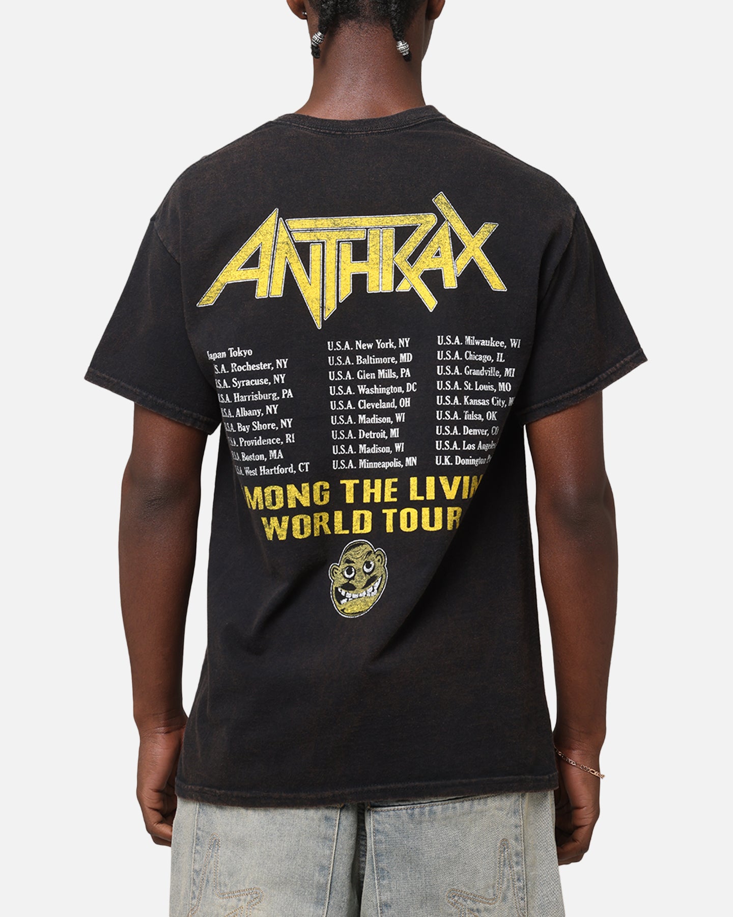 Anthrax ATL World Tour T-Shirt Black Vintage | Culture Kings NZ