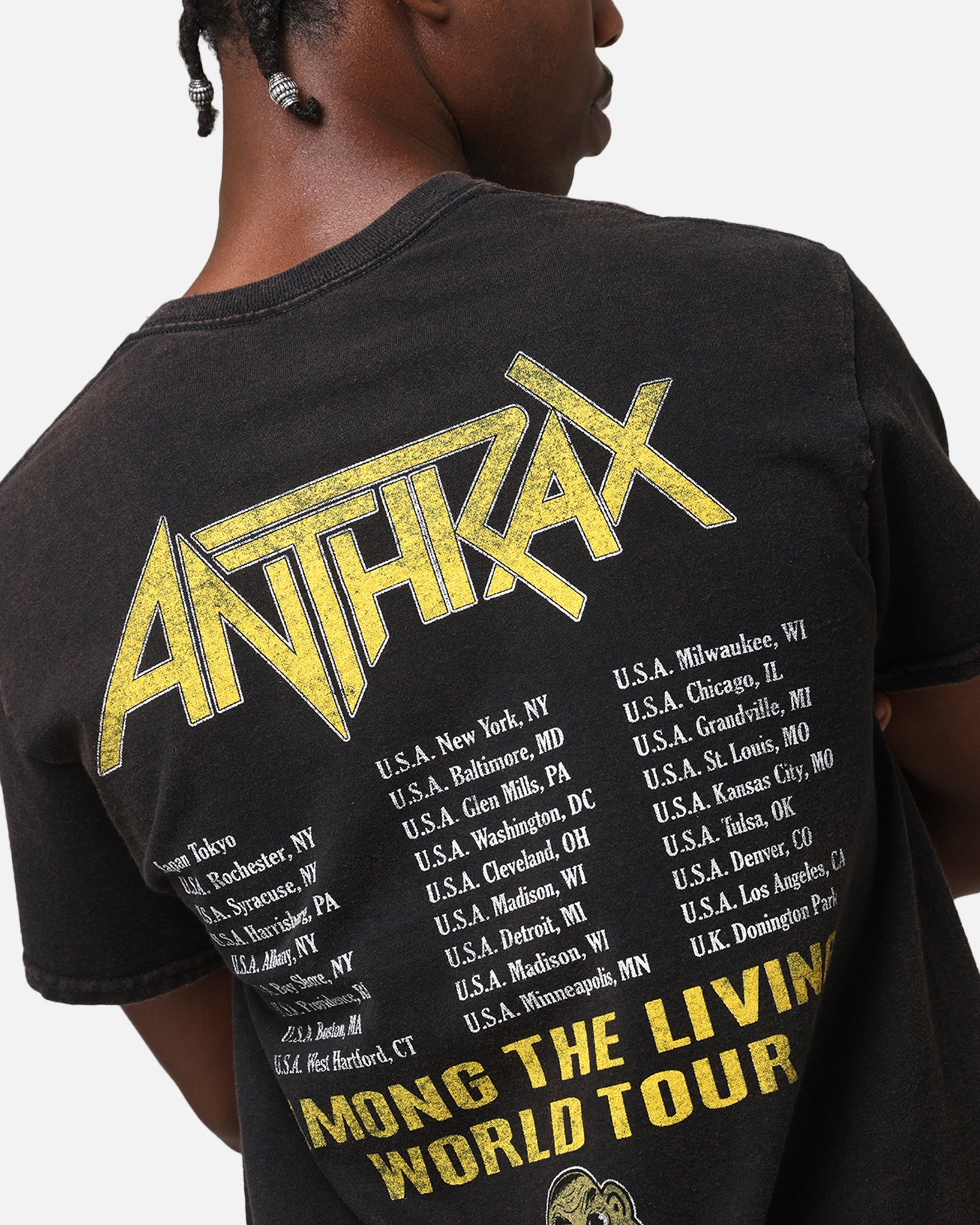 Anthrax ATL World Tour T-Shirt Black Vintage | Culture Kings NZ