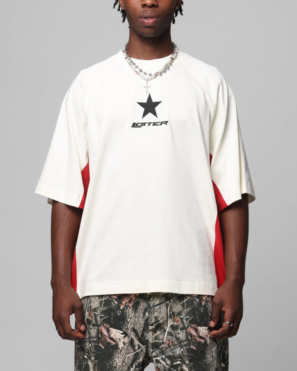 Loiter Daytona Panel T-Shirt White/Pink