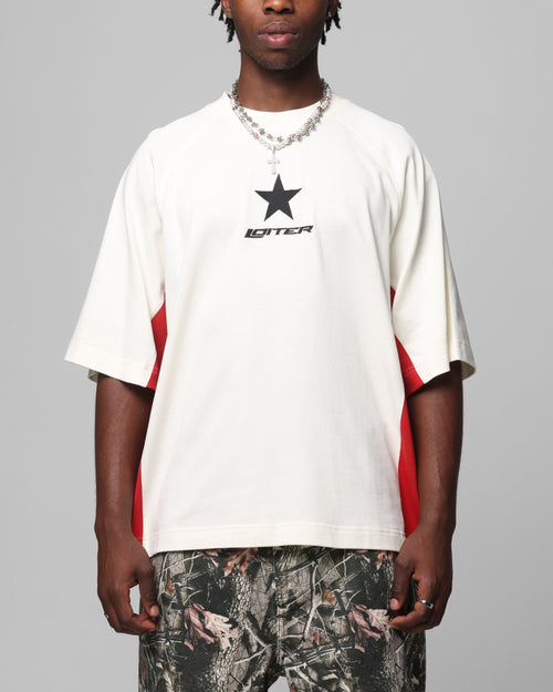 Loiter Daytona Panel T-Shirt White/Pink