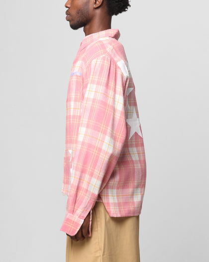 Loiter Solar Button Up Shirt Red Check