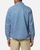 X-Large Denim Western Long Sleeve Shirt Mid Blue