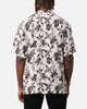 XXIII Floral Textured Button Up Shirt White/Black