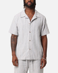 XXIII Tulum Stripe Button Up Shirt Cream/Blue