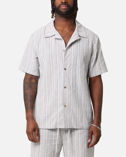XXIII Tulum Stripe Button Up Shirt Cream/Blue