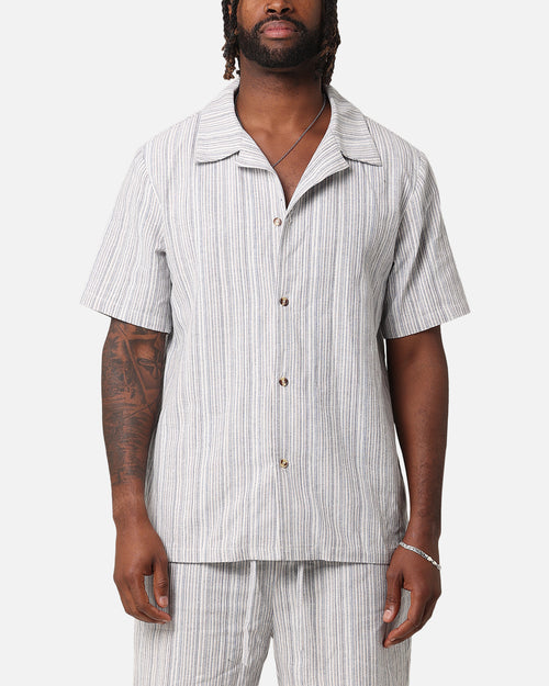 XXIII Tulum Stripe Button Up Shirt Cream/Blue