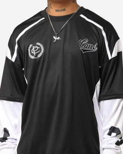 Carre Football Layered Long Sleeve T-Shirt Black/White