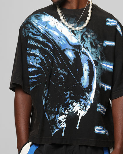Loiter Alien It's War Boxy T-Shirt Washed Black