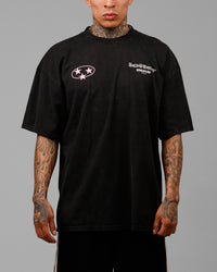 Loiter Star Child T-Shirt Black Acidwash