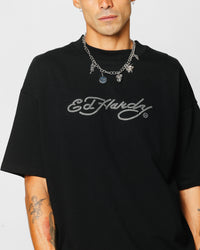 Ed Hardy Rhinestone Dragon Vintage T-Shirt Vintage Wash