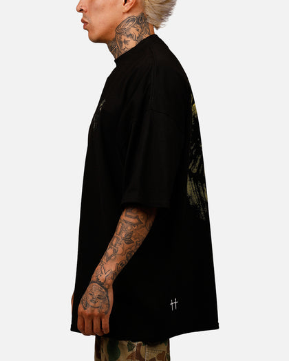 Saint Morta Baptista Mock Neck T-Shirt Black
