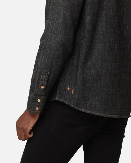 Saint Morta Rodeo Long Sleeve Denim Shirt Black