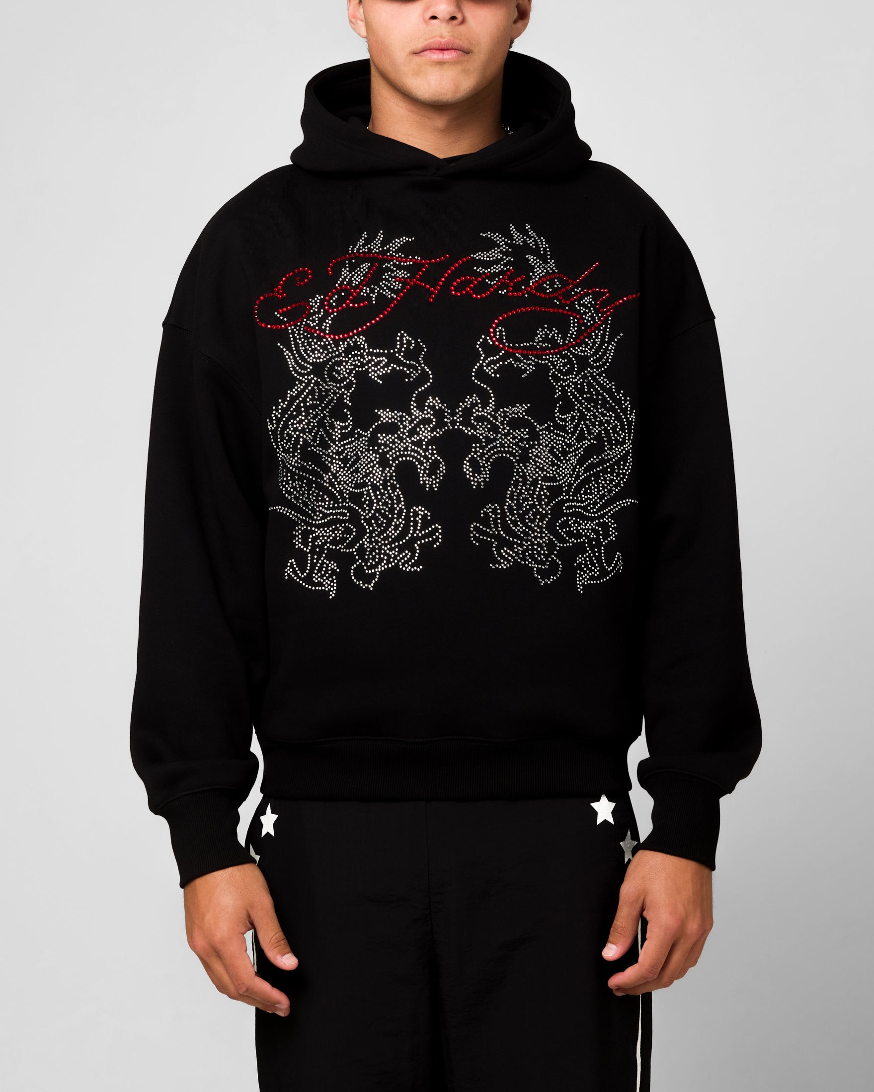 新品 G-DRAGON 大阪 HOODLE TIEDYE フーディー タイダイ Ed Hardy Rhinestone Dragon Hoodie Black | Culture Kings NZ