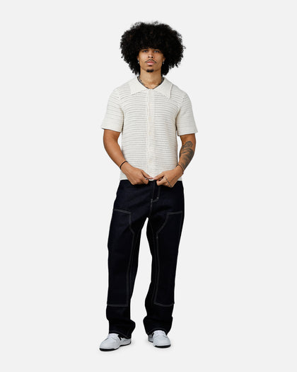 MNML Crochet Button Up Shirt Cream