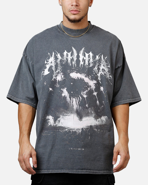 The Anti Order Alien Mock Neck T-Shirt Washed Charcoal