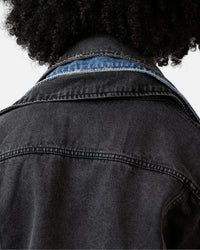 MNML Triple Threat Trucker Jacket Black/Blue