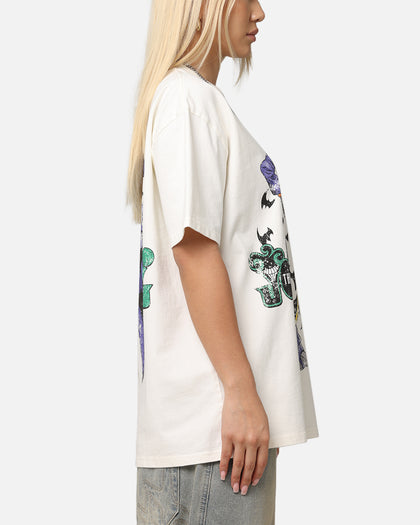 American Thrift X DC Batman The Joker Cane Heavy T-Shirt Off White