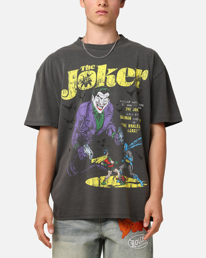 American Thrift X DC Batman The Joker Harley Hoax Heavy T-Shirt Black Wash