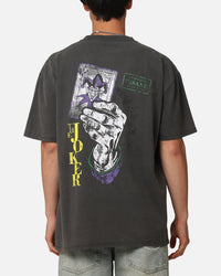 American Thrift X DC Batman The Joker Harley Hoax Heavy T-Shirt Black Wash