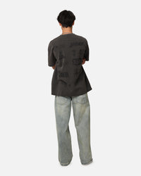 American Thrift X DC Batman The Joker Joker Logos Heavy T-Shirt Black Wash