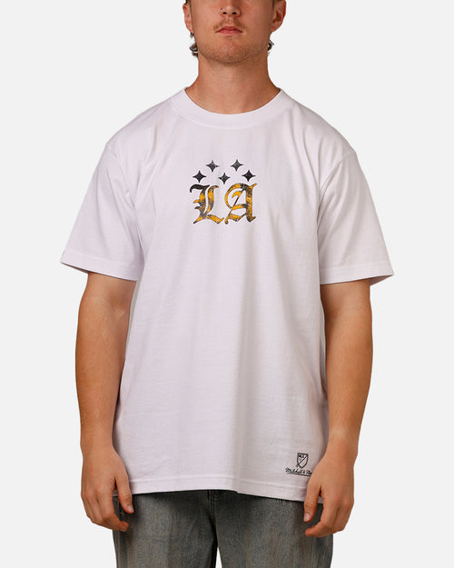 Mitchell & Ness X Los Angeles Galaxy X Culture Kings LA Wordmark T-Shirt White