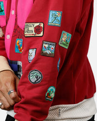ABC Patch Hoodie Rose