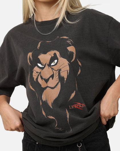 American Thrift Disney The Lion King Scar Heavy T-Shirt Black Wash