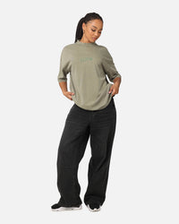 The Anti Order Anti XY Mock Neck T-Shirt Vintage Khaki