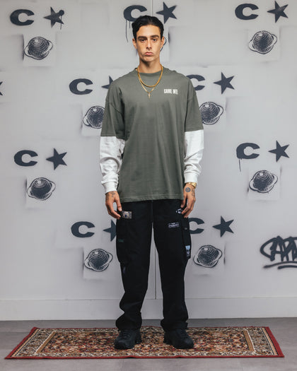 Carre Rear Vision Long Sleeve T-Shirt Green/White