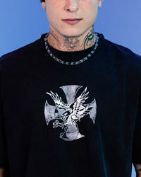 Ed Hardy By Loiter Flight Premium T-Shirt Black Acidwash