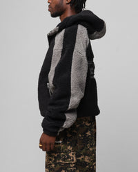 Loiter Speedway Fleece Jacket Black/Grey