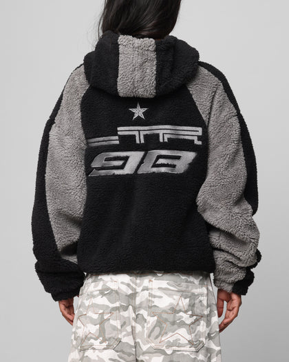 Loiter Speedway Fleece Jacket Black/Grey